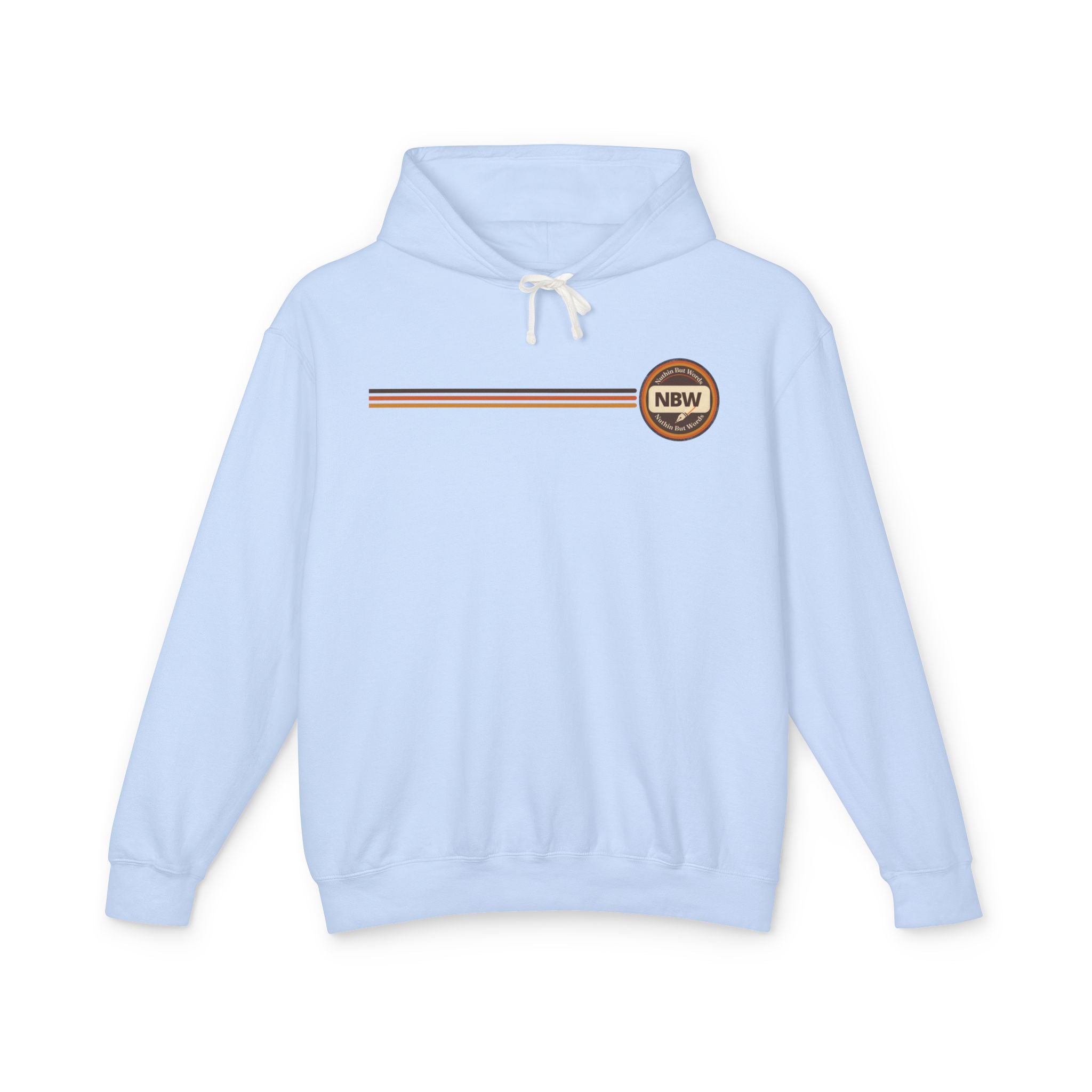 NBW Retro Stripe Hoodie — Lightweight Vintage Logo Sweatshirt