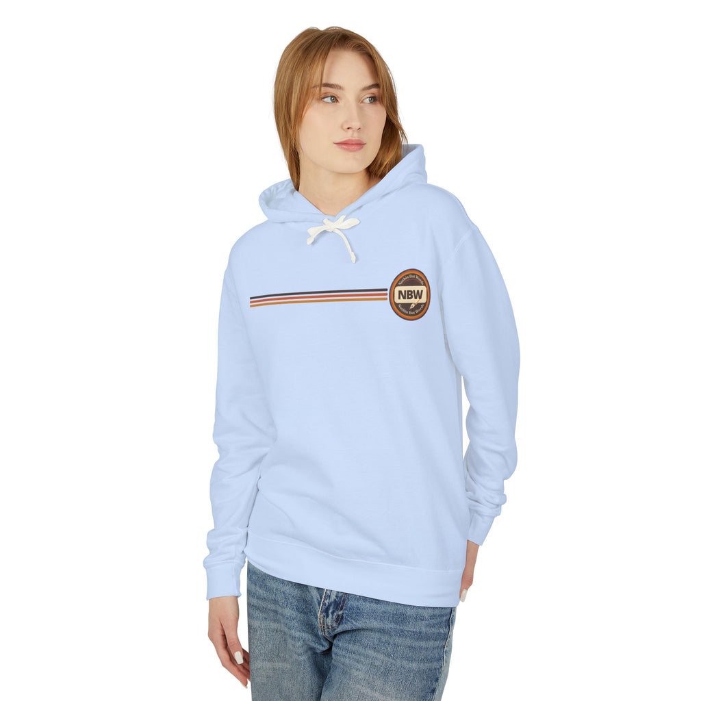 NBW Retro Stripe Hoodie — Lightweight Vintage Logo Sweatshirt