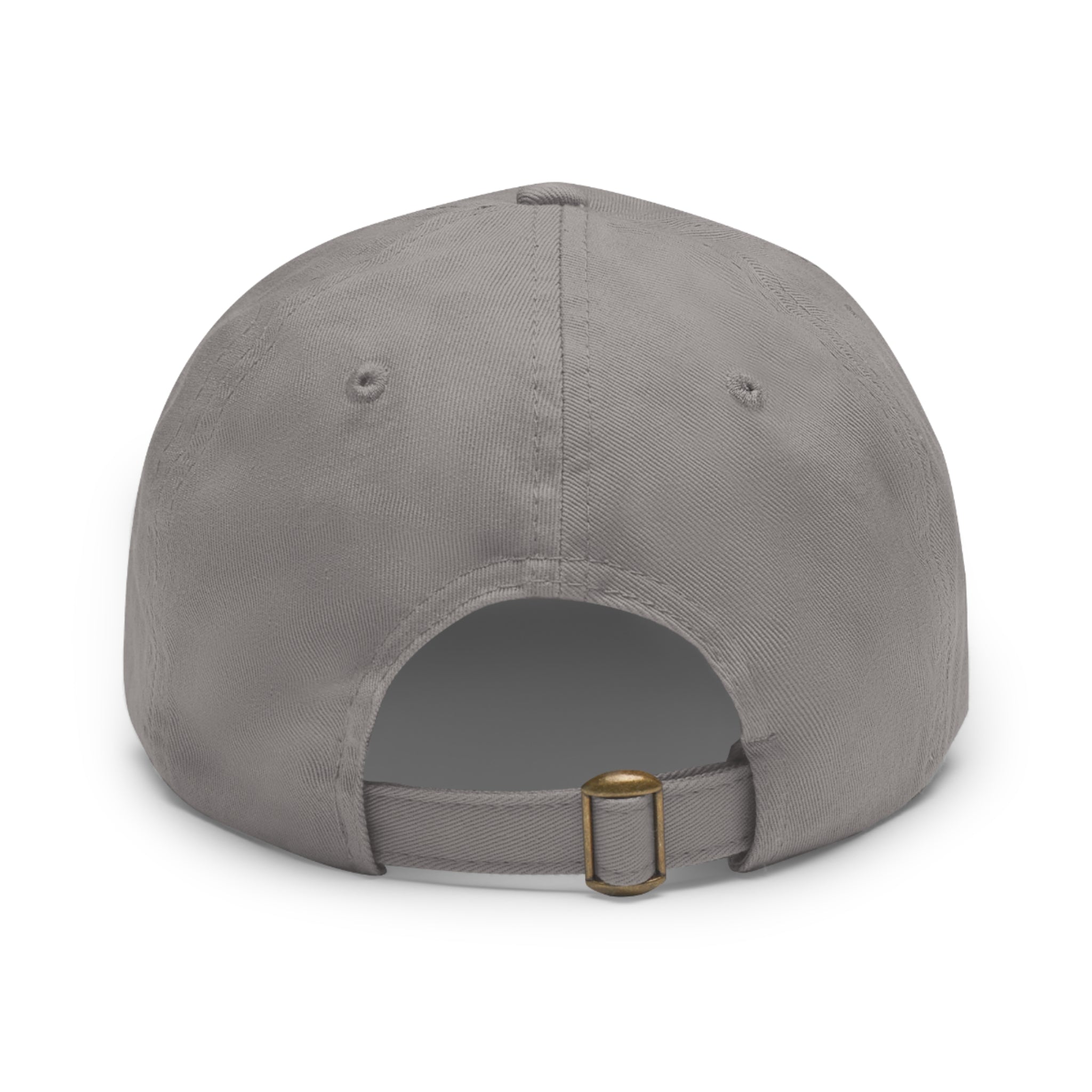 NBW Leather Patch Dad Hat — Vintage Round Logo Baseball Cap