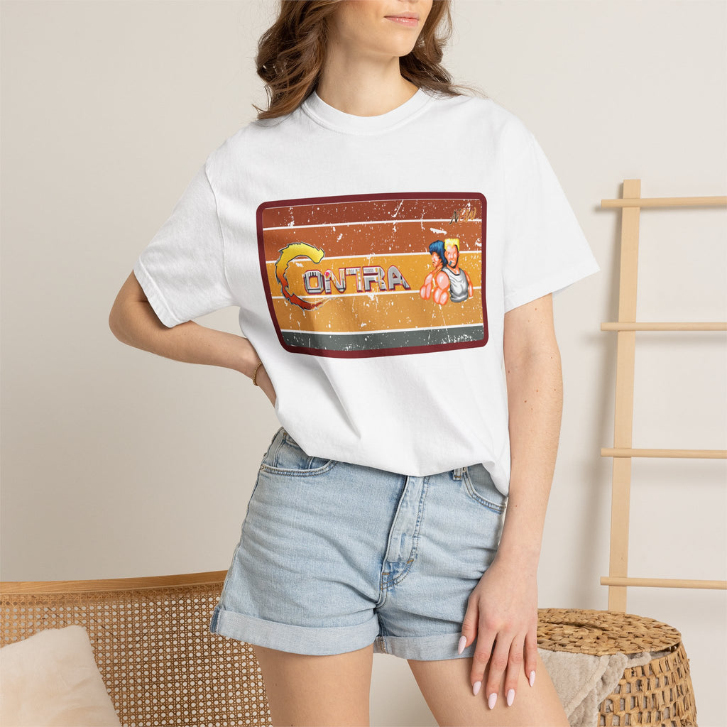 NBW Retro Gaming T-Shirt — 'Contra' Pixel Art Vintage Arcade Tee