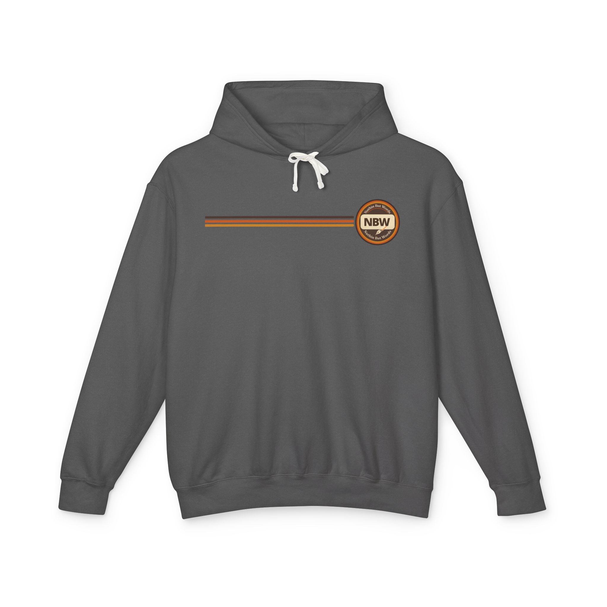 NBW Retro Stripe Hoodie — Lightweight Vintage Logo Sweatshirt