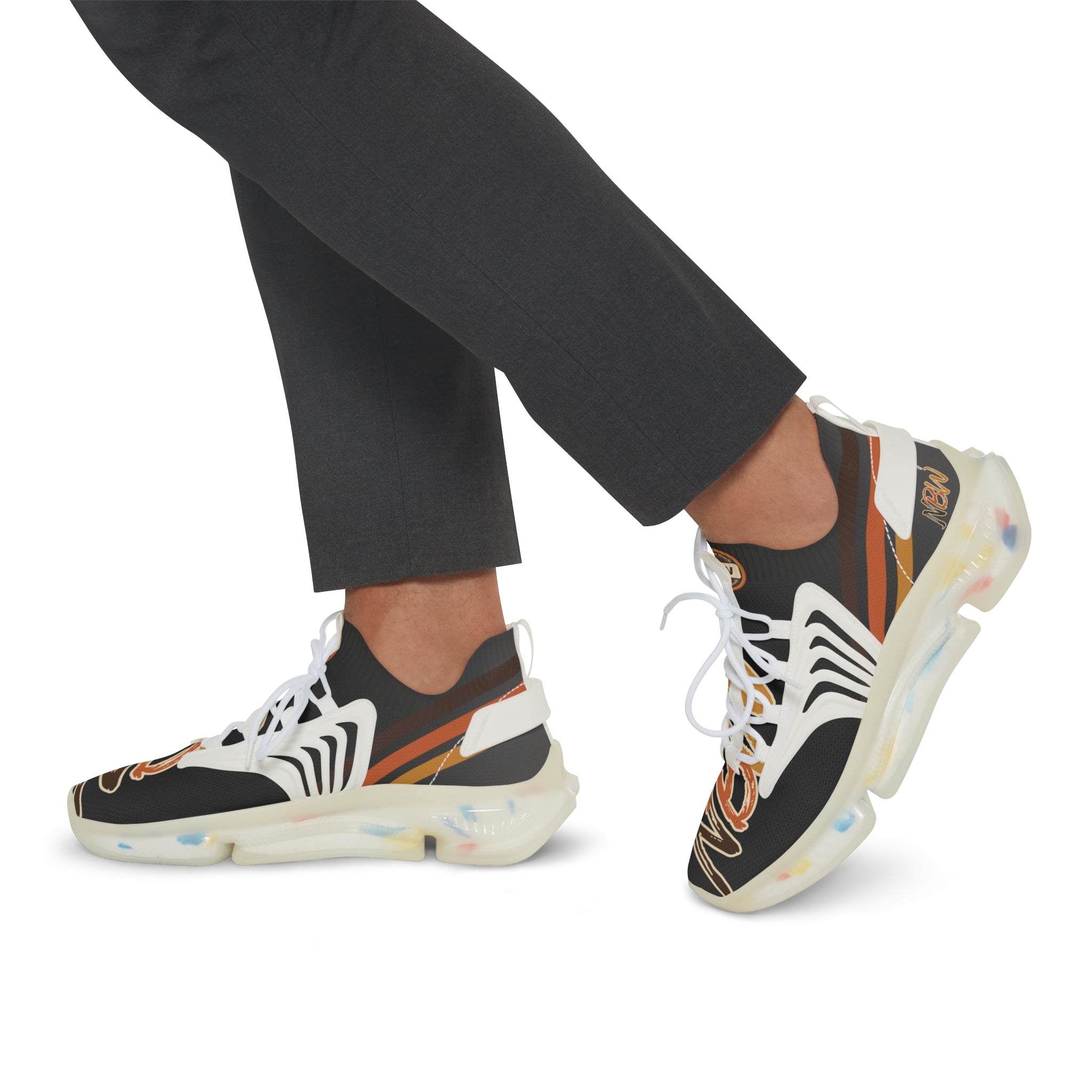 NBW Mesh Running Sneakers — Lightweight Pepper Graphic Athletic Shoes