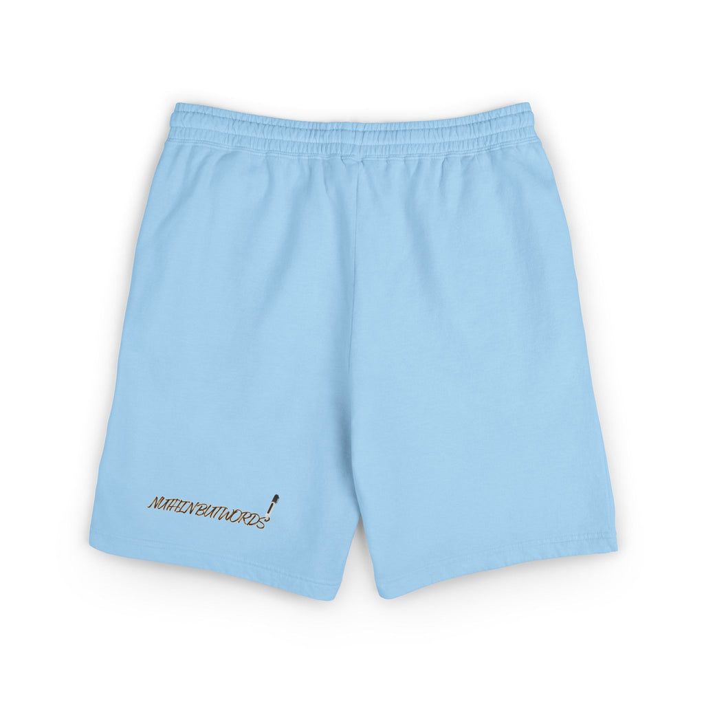 MBW Sweat Shorts — Retro Stripe 'Alone' Graphic Lightweight Fleece