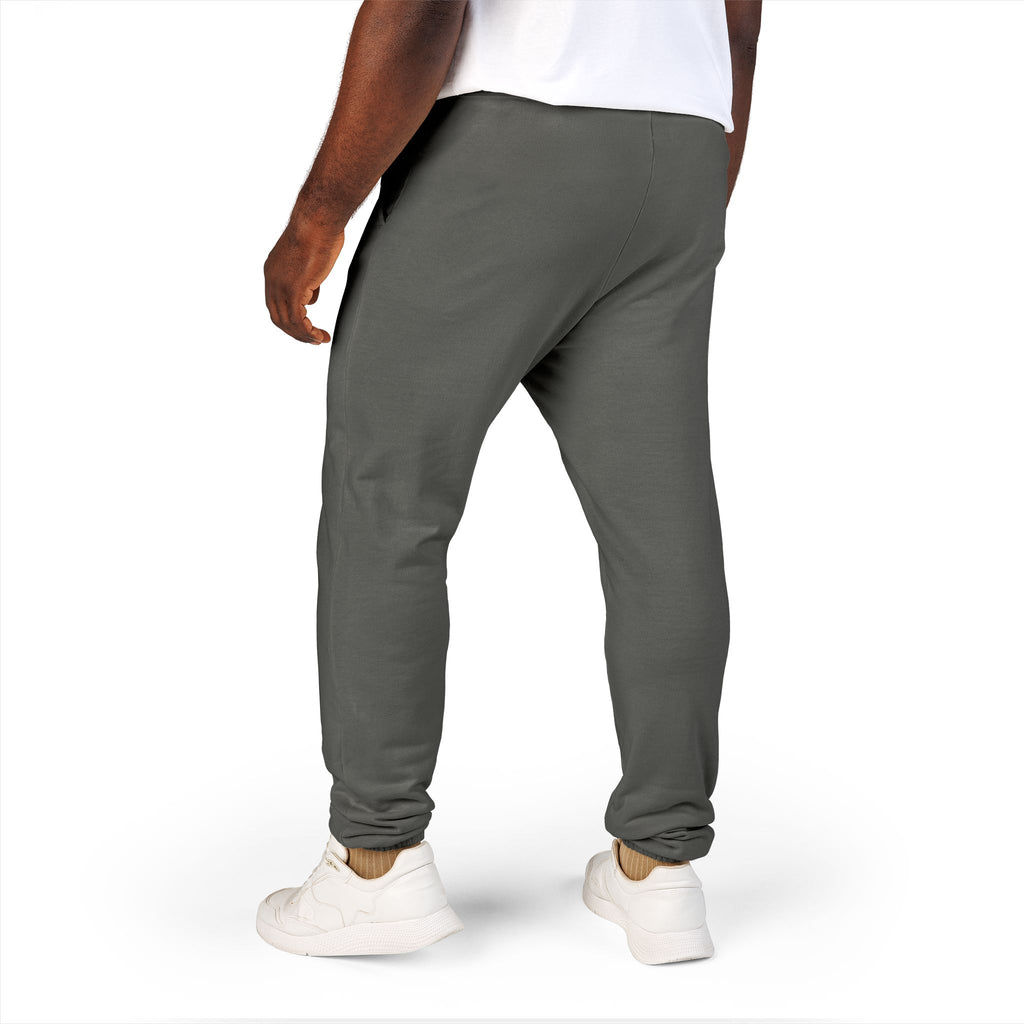 Men's Comfort Color Olive 'Navy' Graphic NBW Sweatpants — Casual Fleece Joggers with Side Print