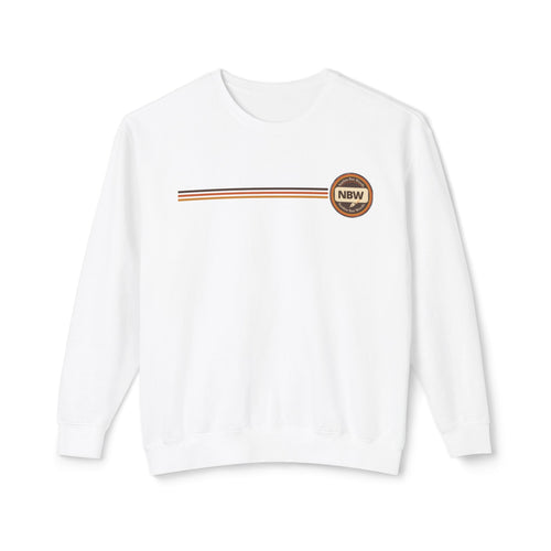 Crewneck Sweatshirt — Retro NBW Stripe Logo Lightweight Pullover