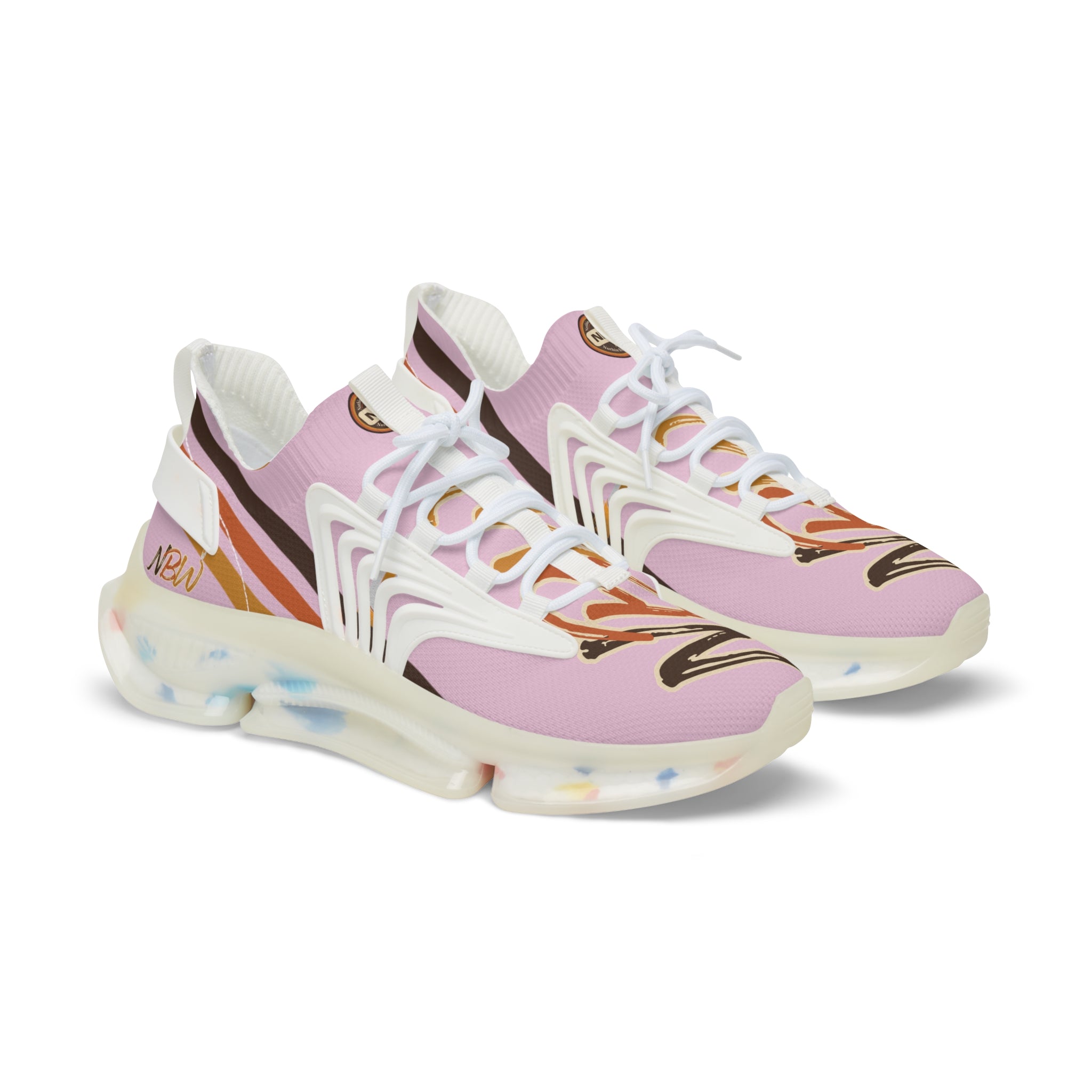 NBW Mesh Running Sneakers — Lightweight Blossom Graphic Athletic Shoes