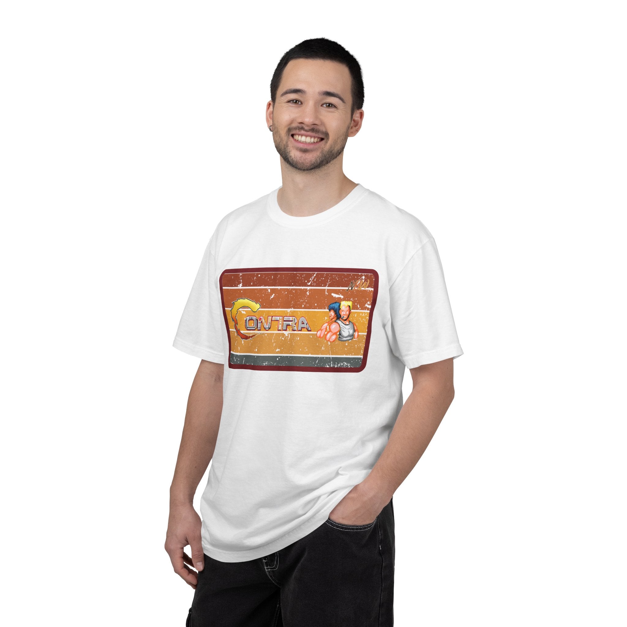 NBW Retro Gaming T-Shirt — 'Contra' Pixel Art Vintage Arcade Tee