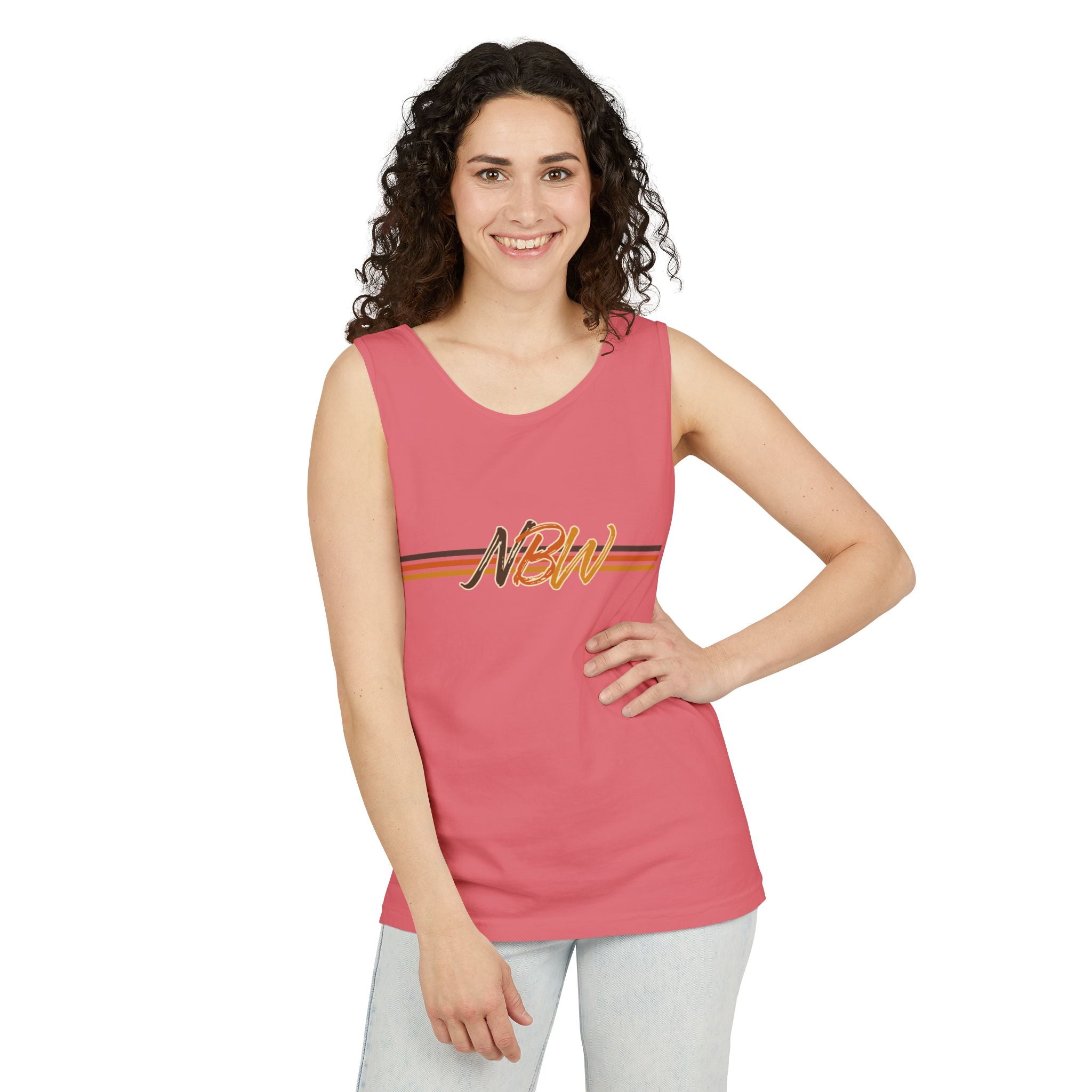 NBW Retro Stripe Tank Top — Vintage-Inspired Athletic Summer Tee