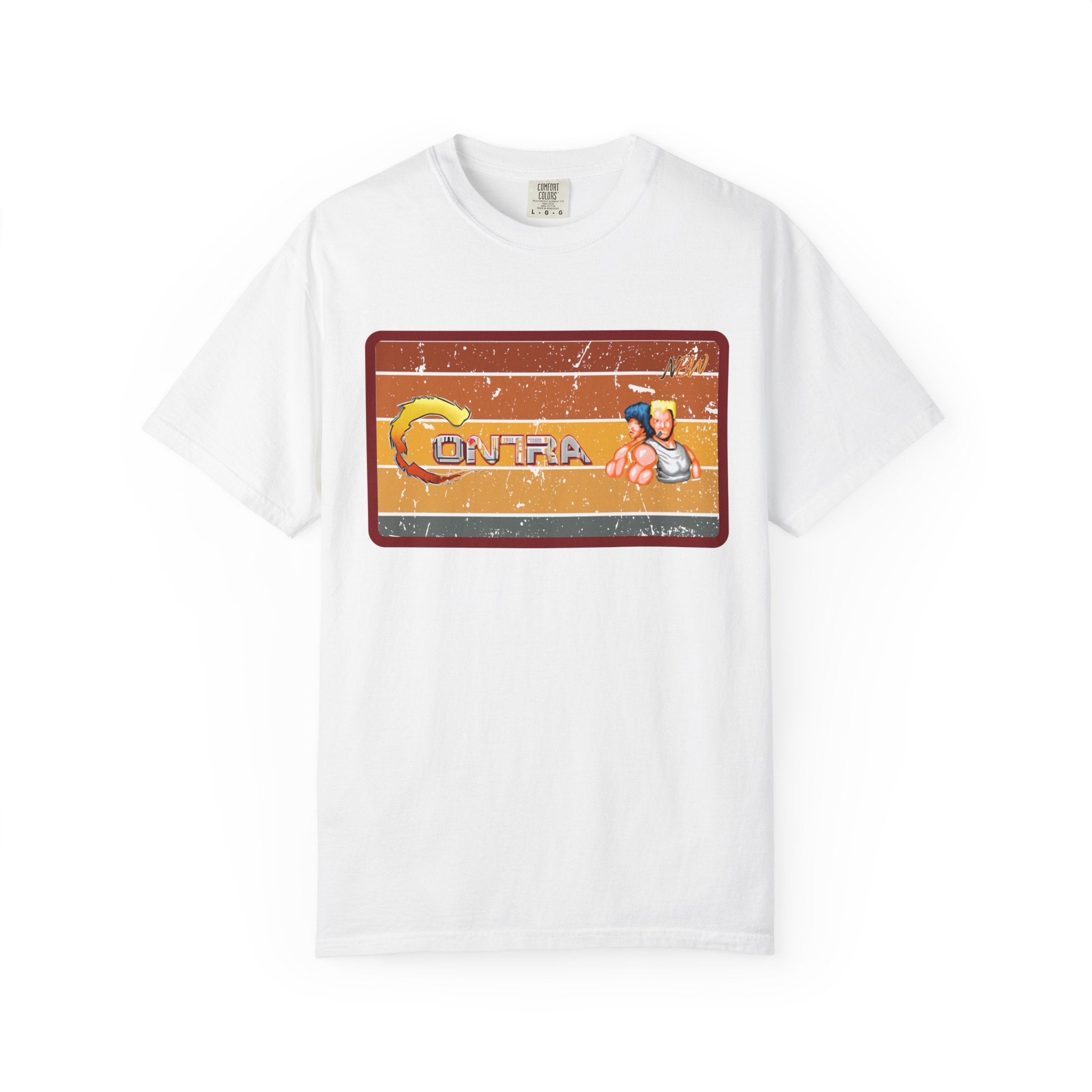 NBW Retro Gaming T-Shirt — 'Contra' Pixel Art Vintage Arcade Tee