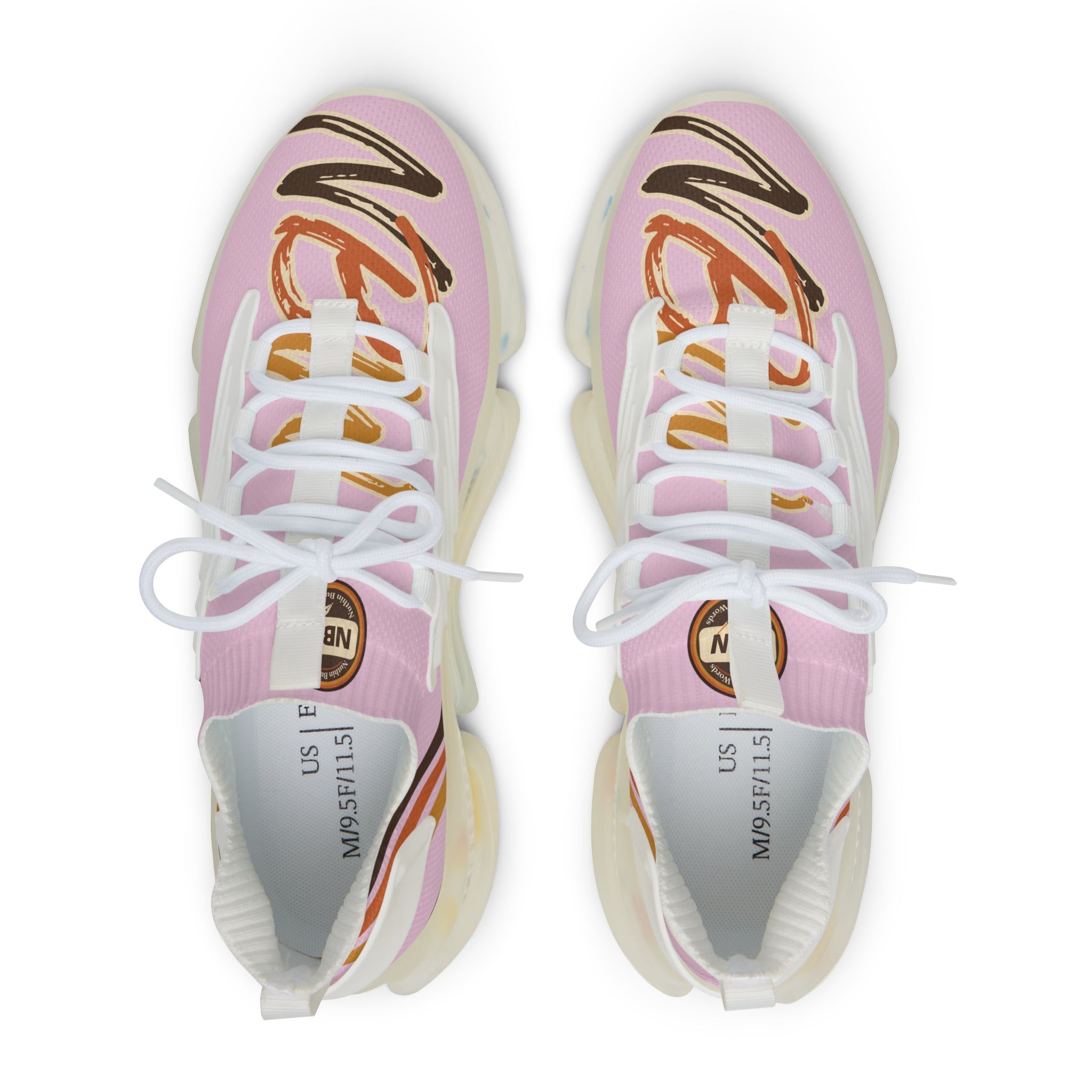 NBW Mesh Running Sneakers — Lightweight Blossom Graphic Athletic Shoes