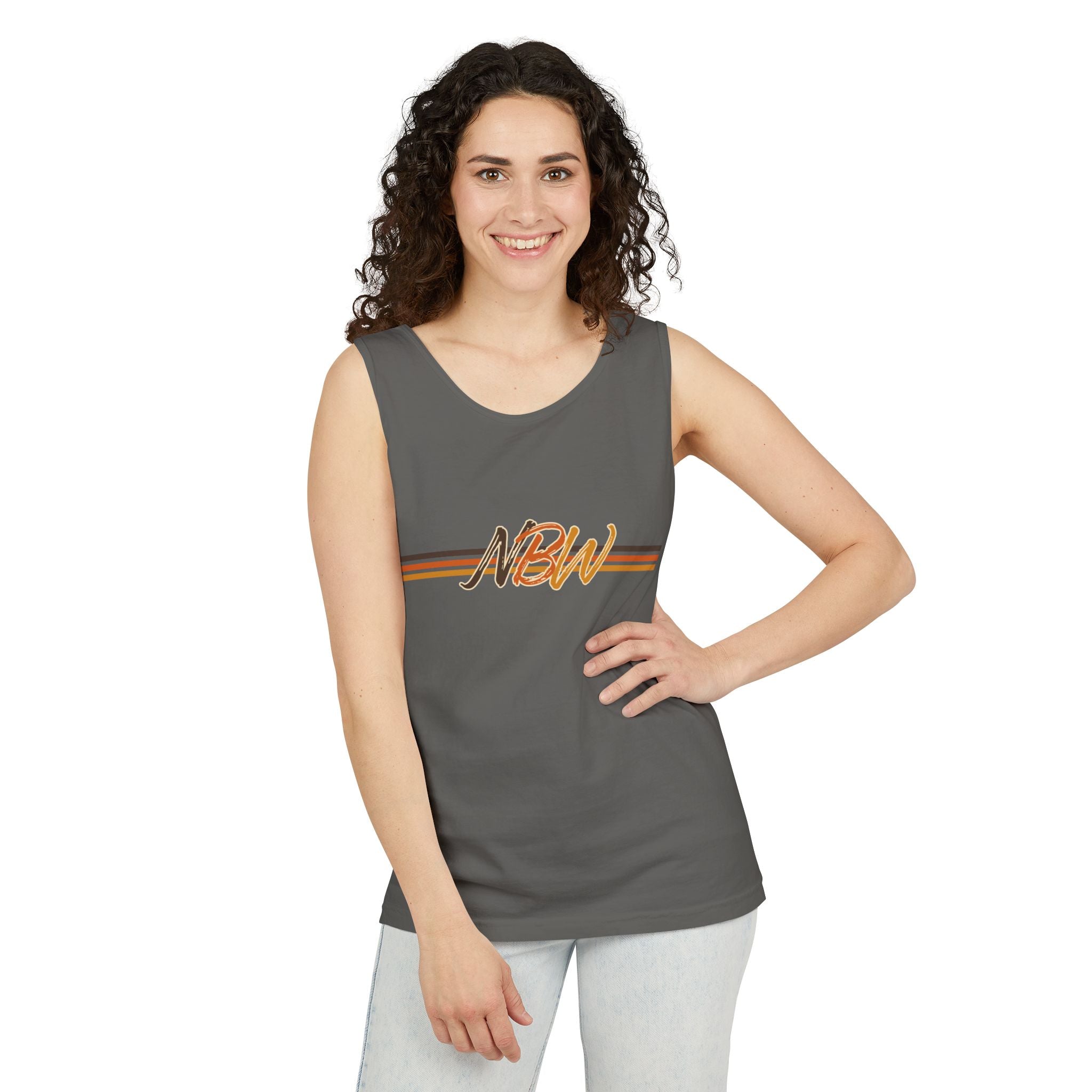 NBW Retro Stripe Tank Top — Vintage-Inspired Athletic Summer Tee