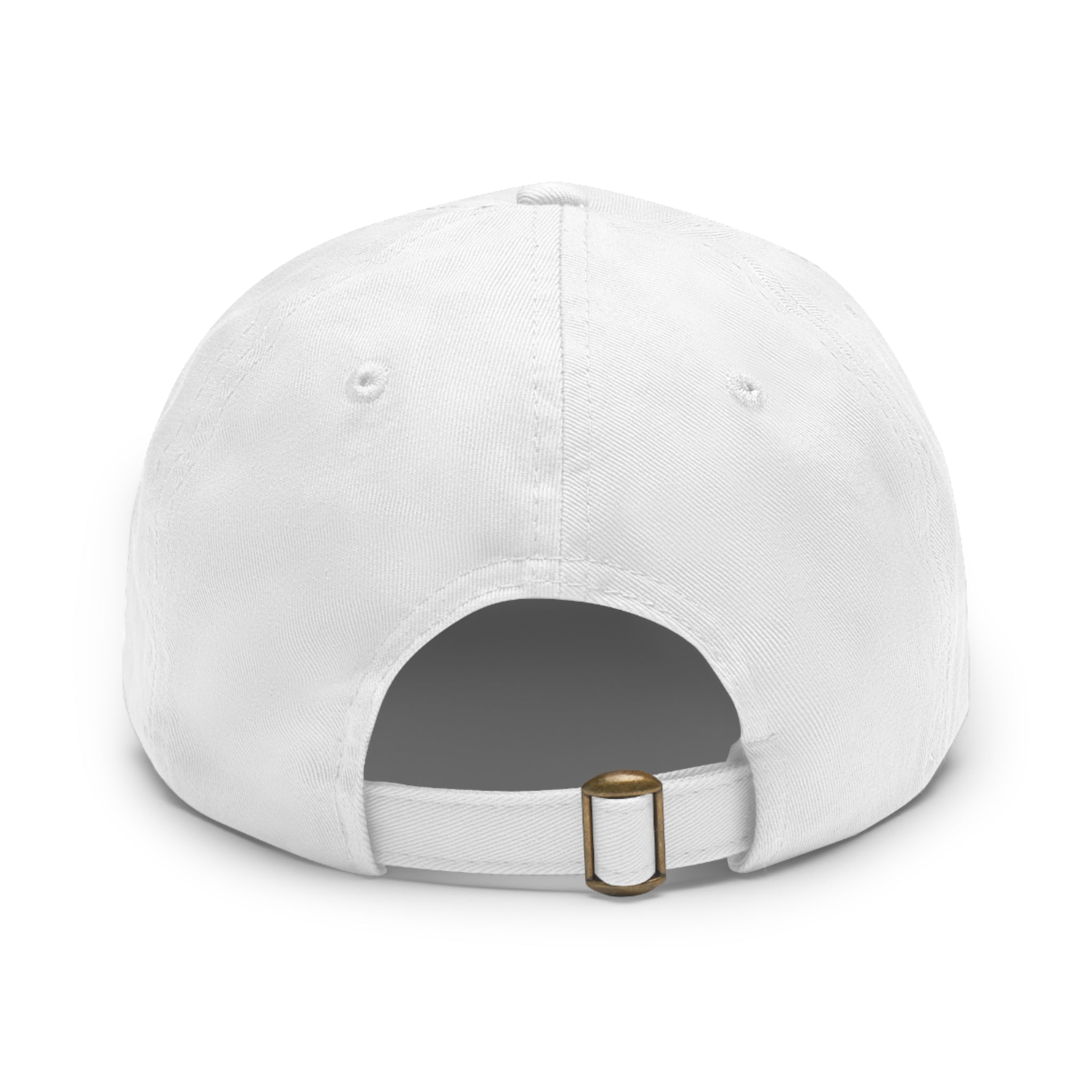 NBW Leather Patch Dad Hat — Vintage Round Logo Baseball Cap