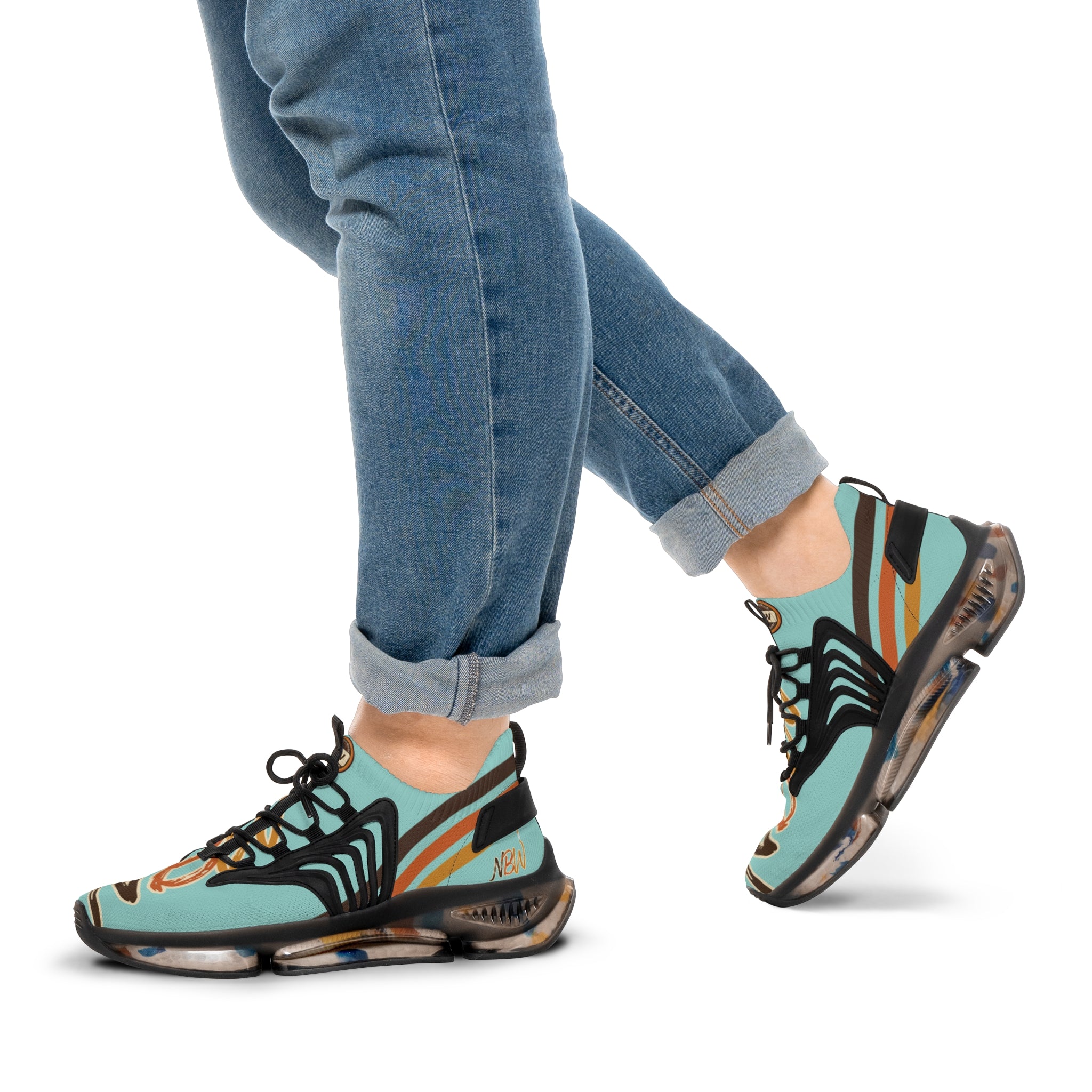 NBW Mesh Running Sneakers — Lightweight chalky Mint Graphic Athletic Shoes
