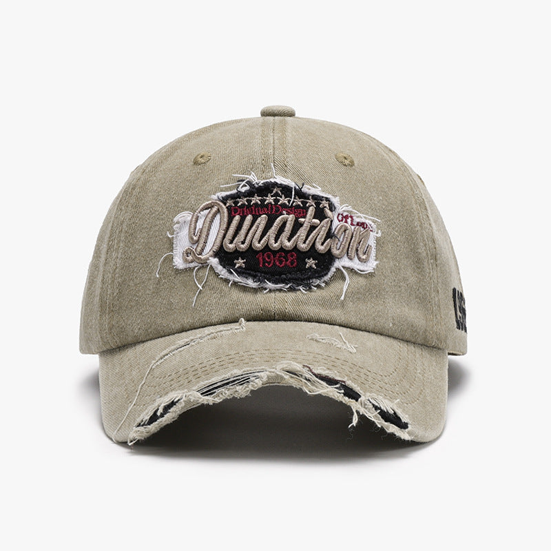 Spring Soft Top Letter Three-dimensional Embroidery Men's Baseball Cap.